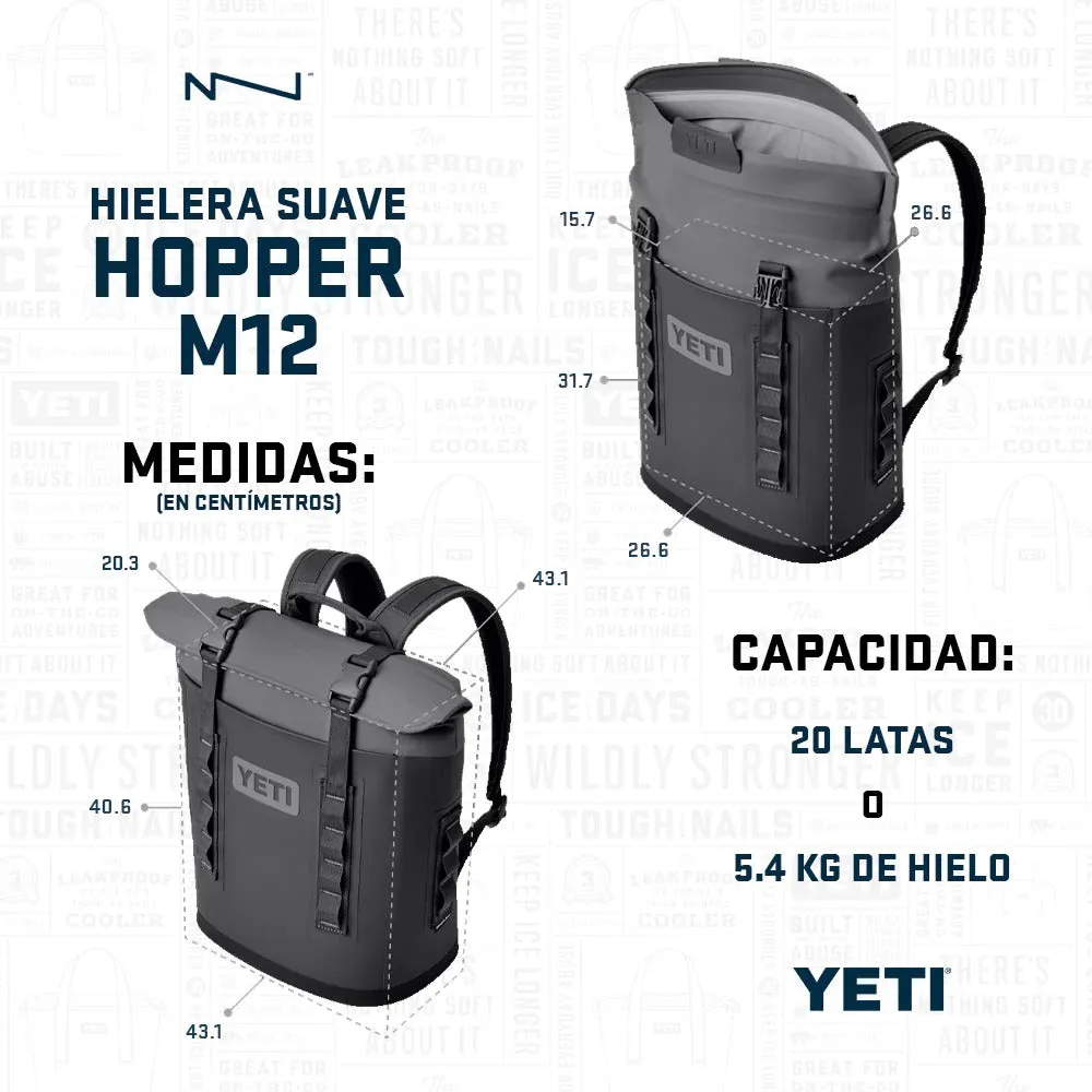 18060131336 HIELERA SUAVE HOPPER BACKPACK M12 NEGRO MARCA YETI