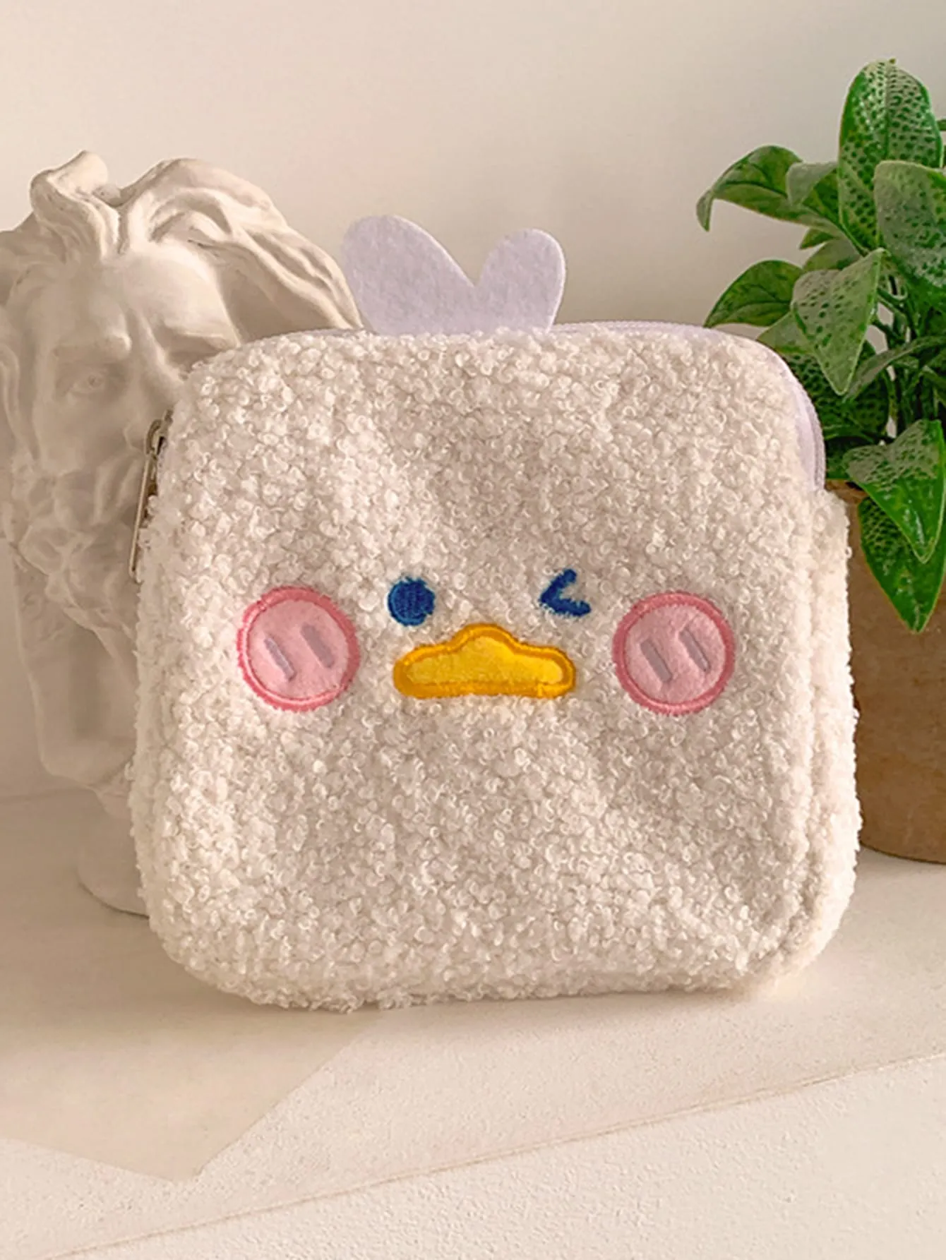 1pc Cartoon Design Sanitary Napkin Storage Bag