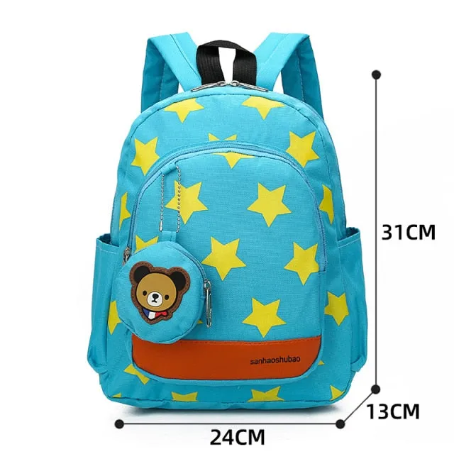 3pcs/set School Bags For Girls Women Backpack School Bags Star Backpack