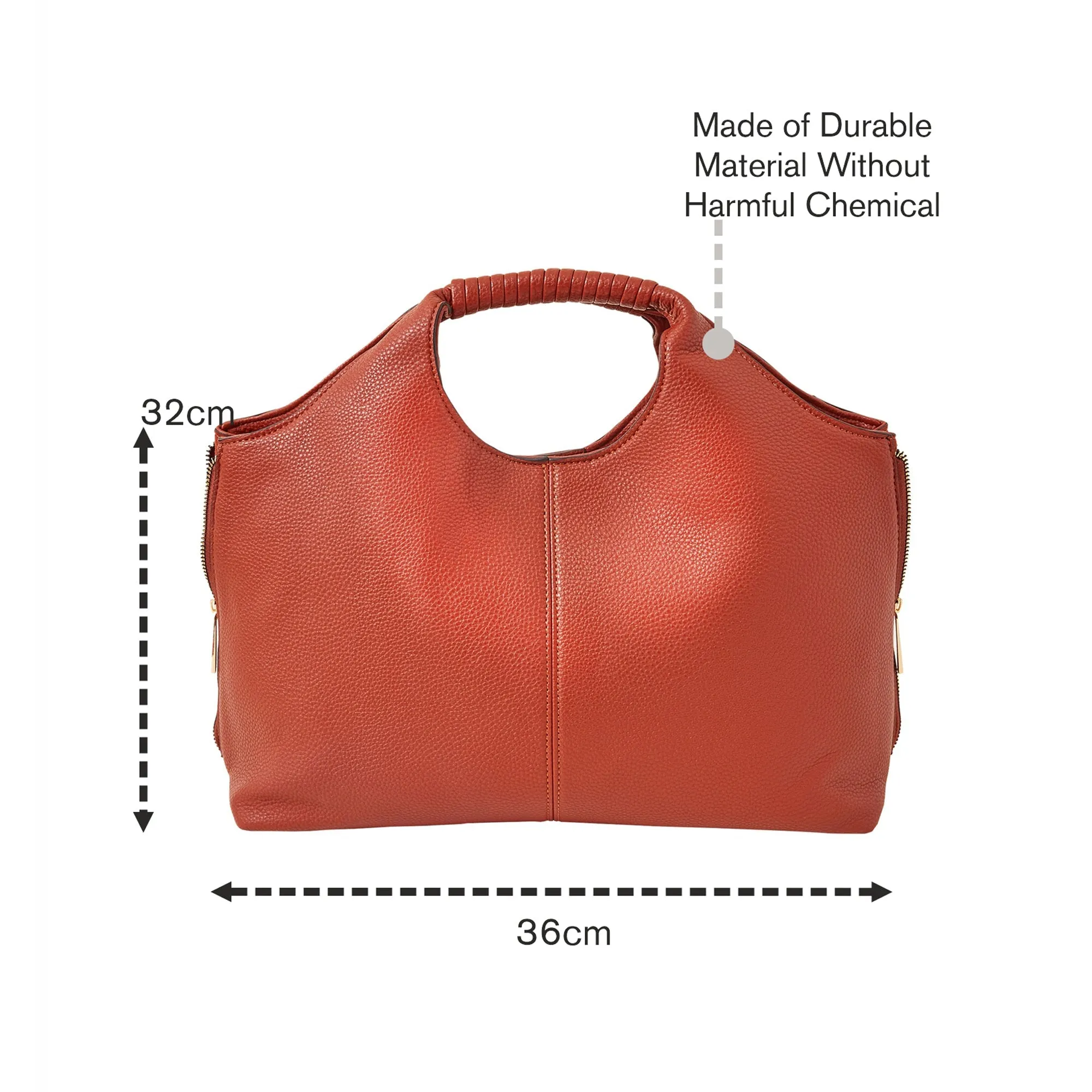 Accessorize London Women's Rust Wrap Handle Handheld Bag