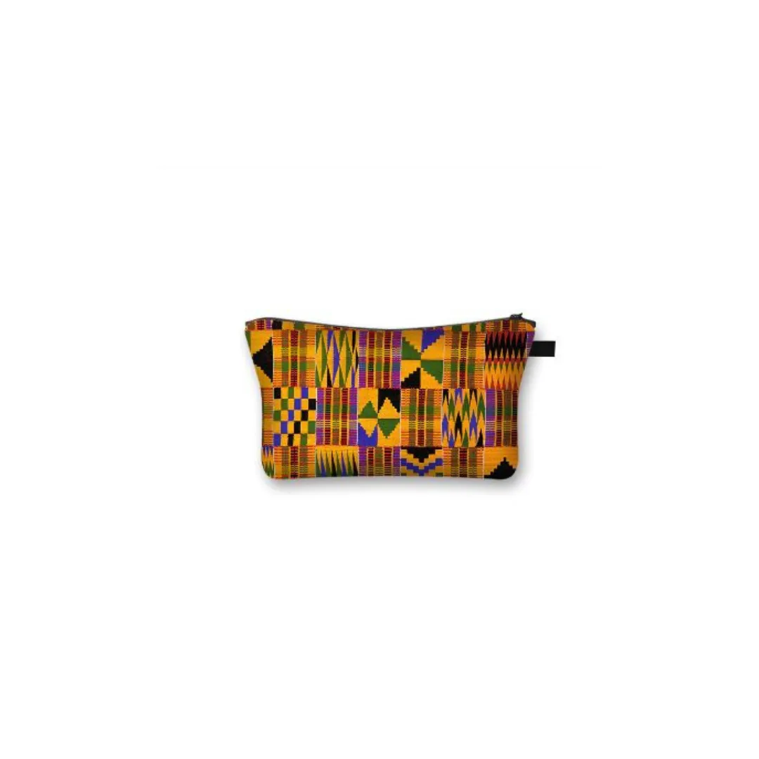 African Print Makeup and Cosmetic Bag - Medusa Head