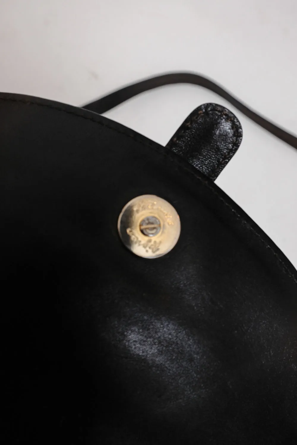 AIGNER VINTAGE BLACK SMALL HALF MOON BAG