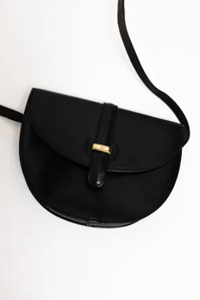 AIGNER VINTAGE BLACK SMALL HALF MOON BAG