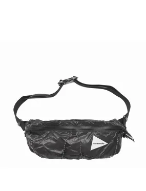 And Wander Sil Waist Bag Charcoal