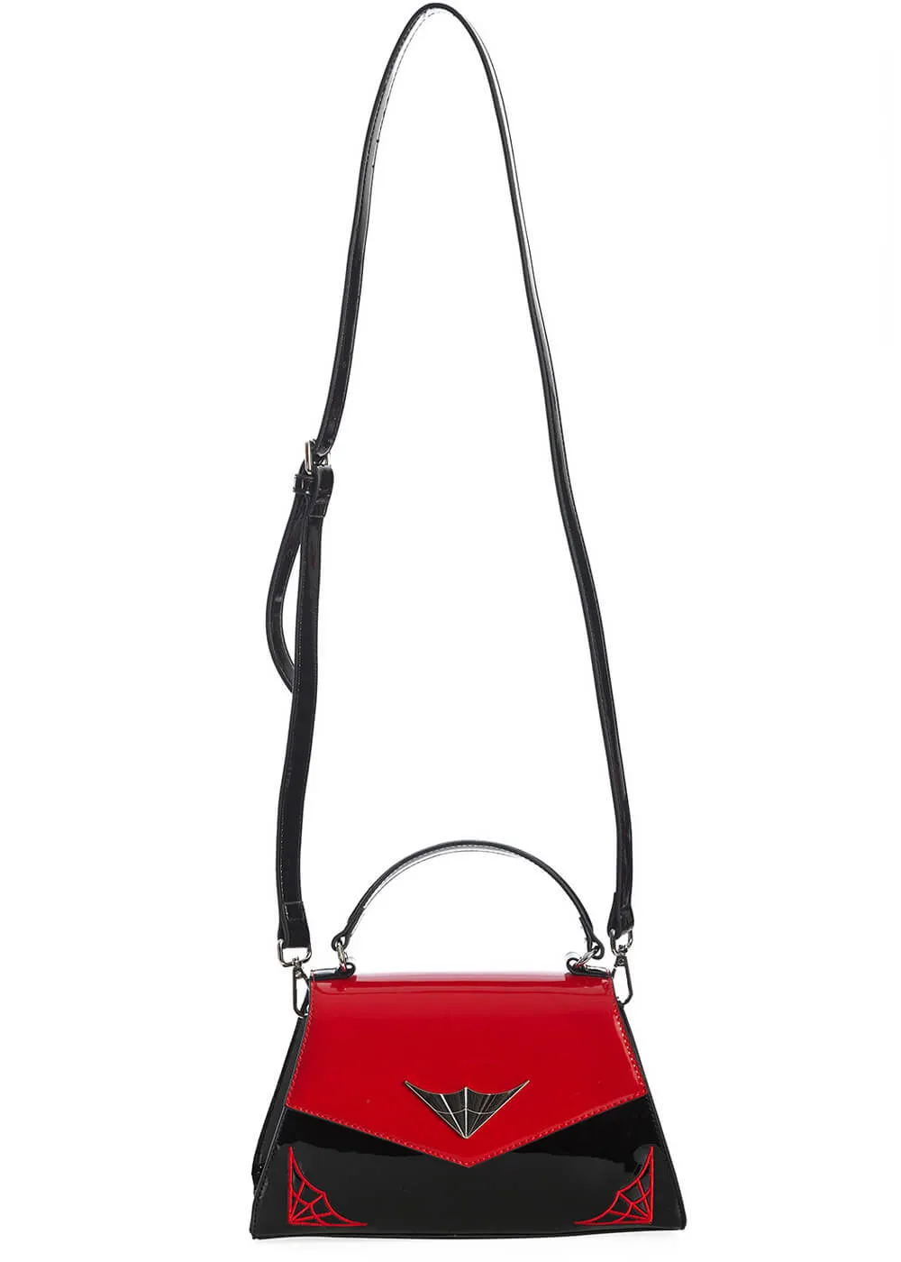 Banned Maybelle Spiderweb Mini Bag Red