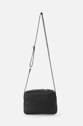 BARI WOVEN ITALIAN LEATHER BAG BLACK