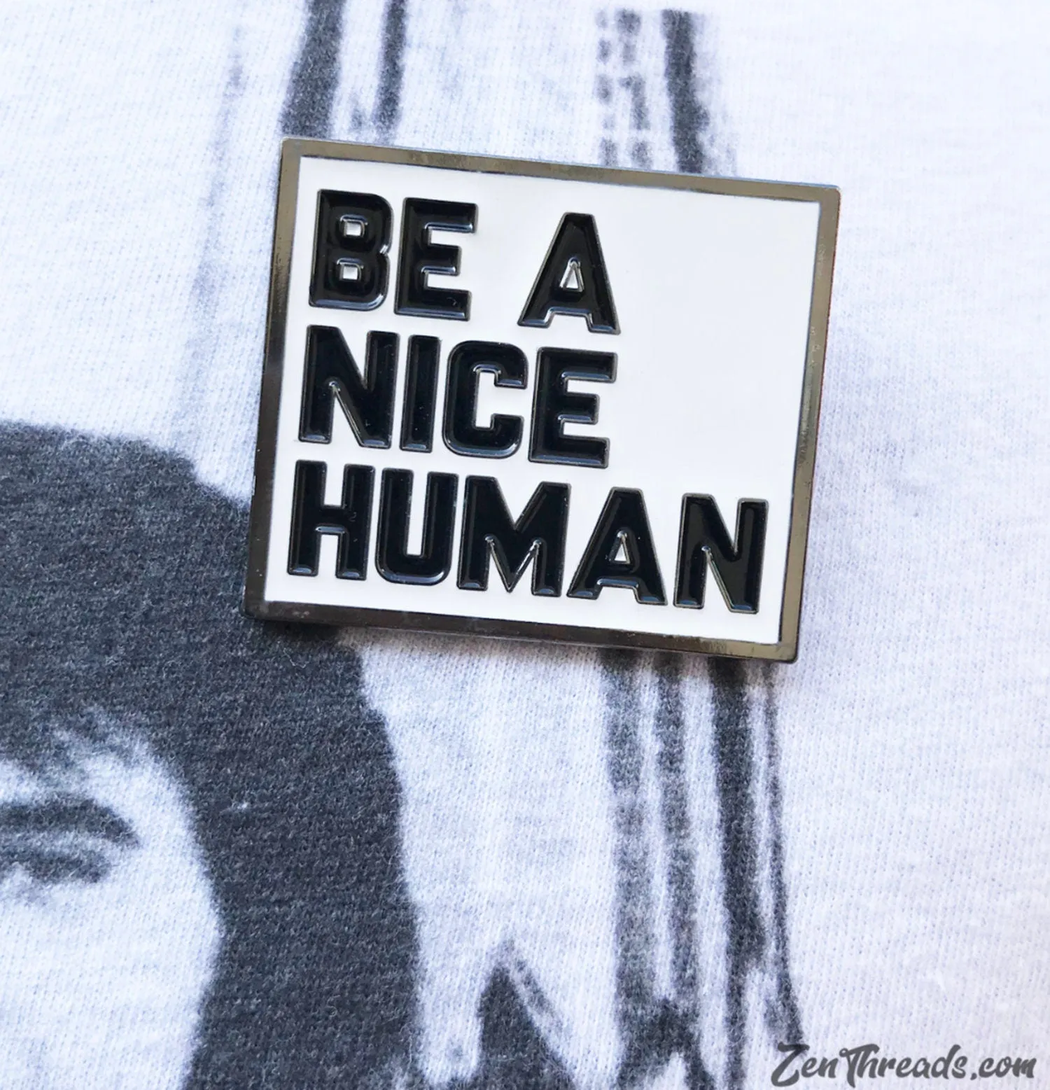 BE A NICE HUMAN Pin enamel lapel backpack jacket kindness - bulk wholesale pricing