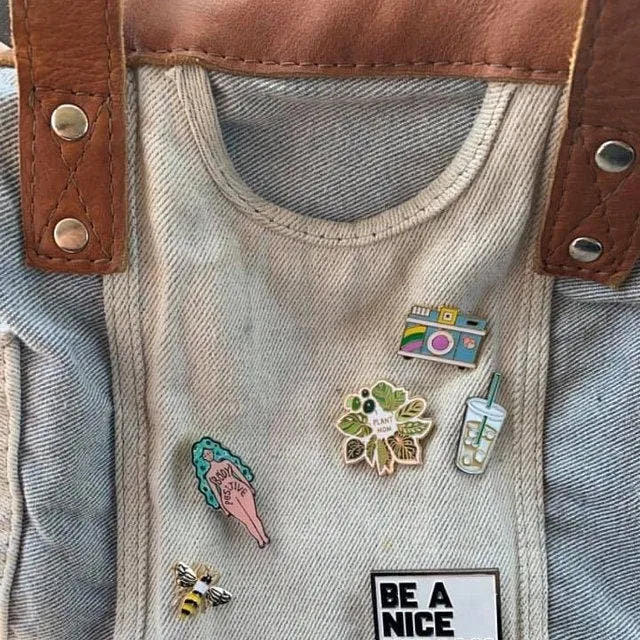 BE A NICE HUMAN Pin enamel lapel backpack jacket kindness - bulk wholesale pricing