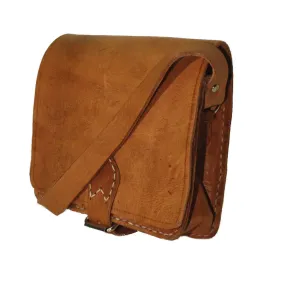 Berber Leather Small Leather Saddle Bag Square