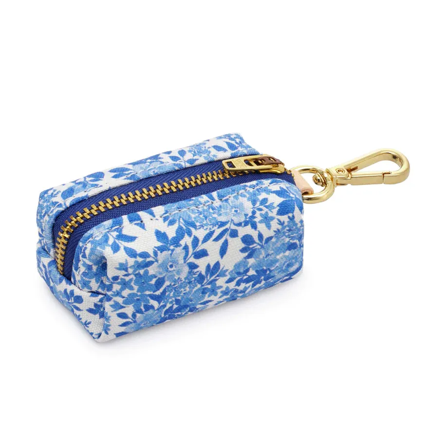 Blue Roses Dog Waste Bag Dispenser