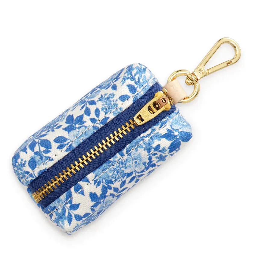 Blue Roses Dog Waste Bag Dispenser