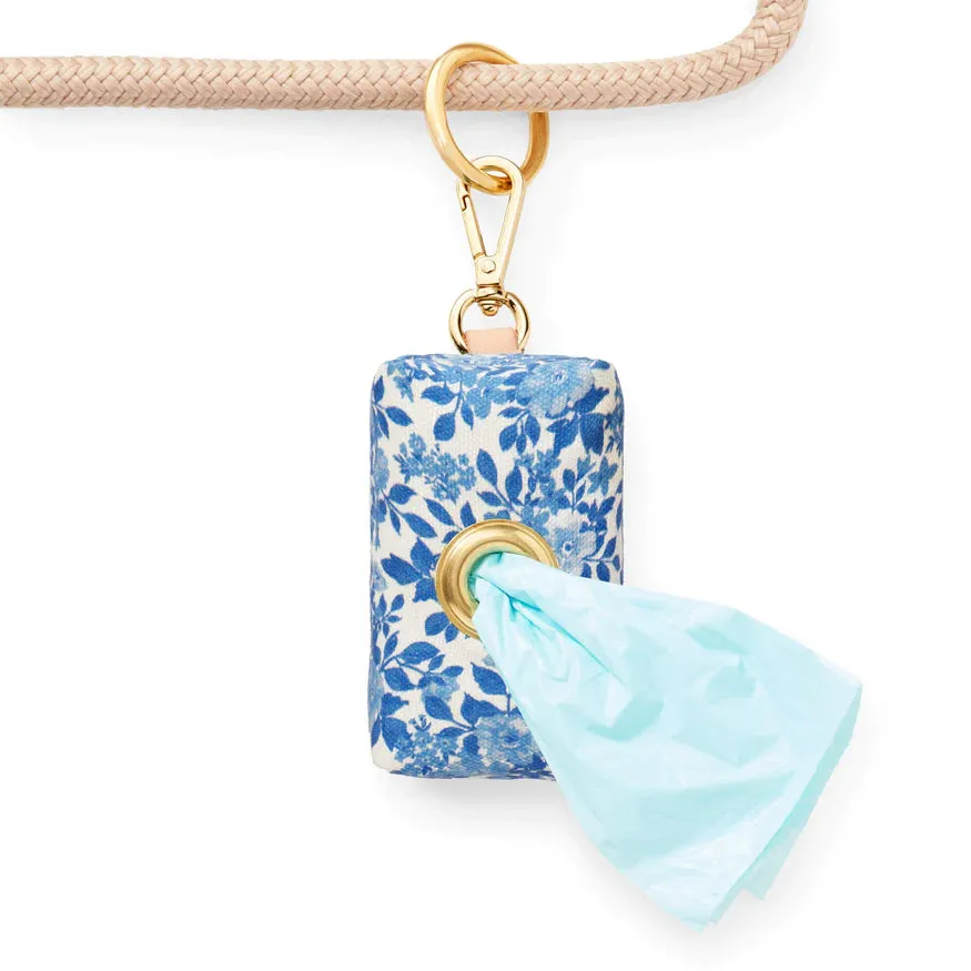 Blue Roses Dog Waste Bag Dispenser