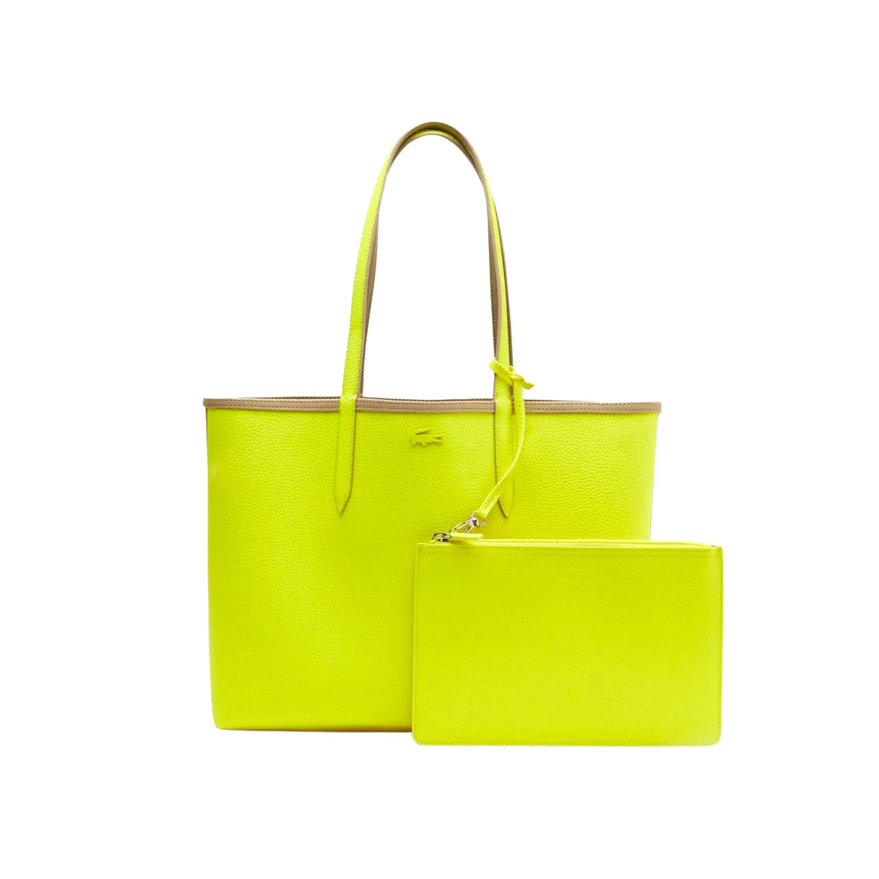 Borsa Lacoste Shopping Bag Anna Reversibile Beige / Lime