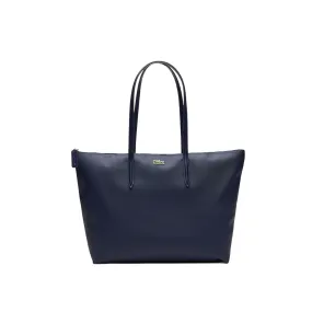 Borsa Lacoste Shopping Bag Zip Blu