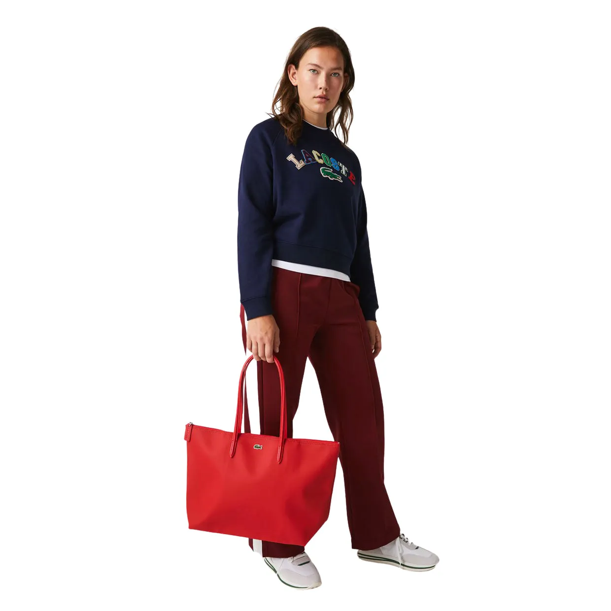 Borsa Lacoste Shopping Bag Zip Rosso