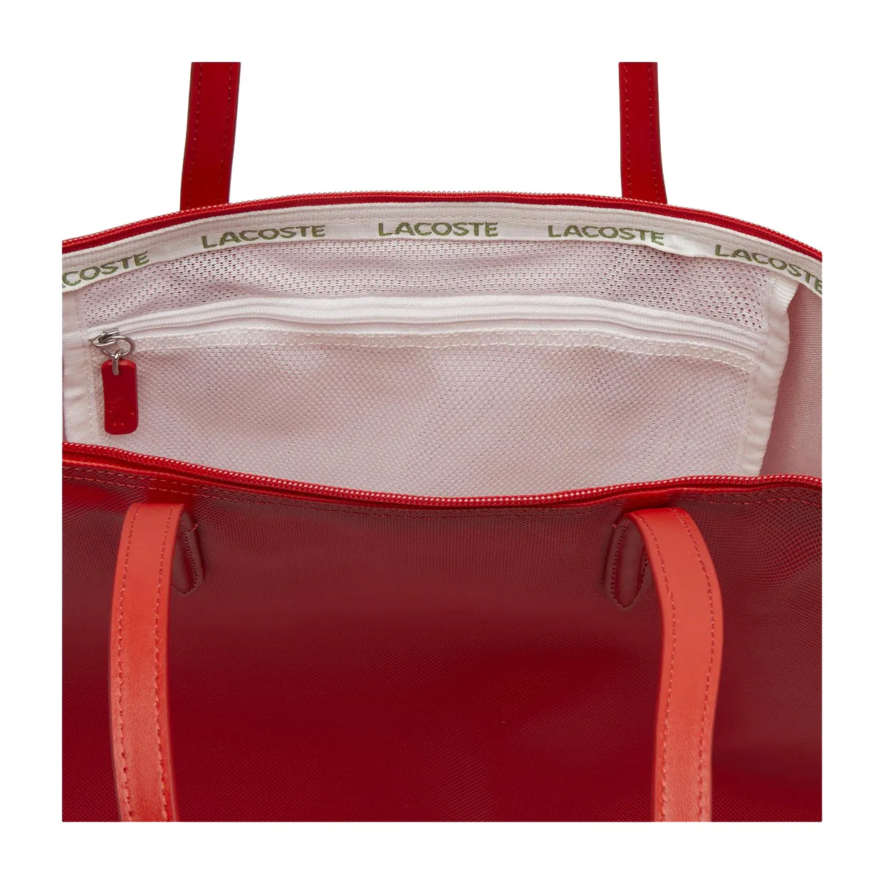 Borsa Lacoste Shopping Bag Zip Rosso