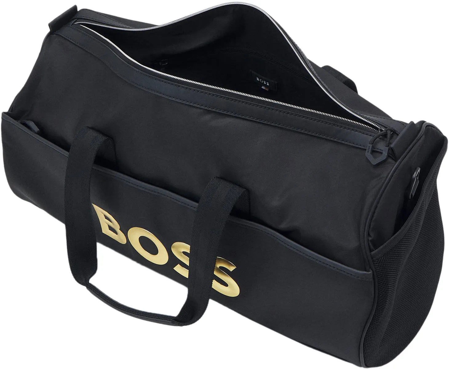 Boss Mens Holiday Bag In Black Gold