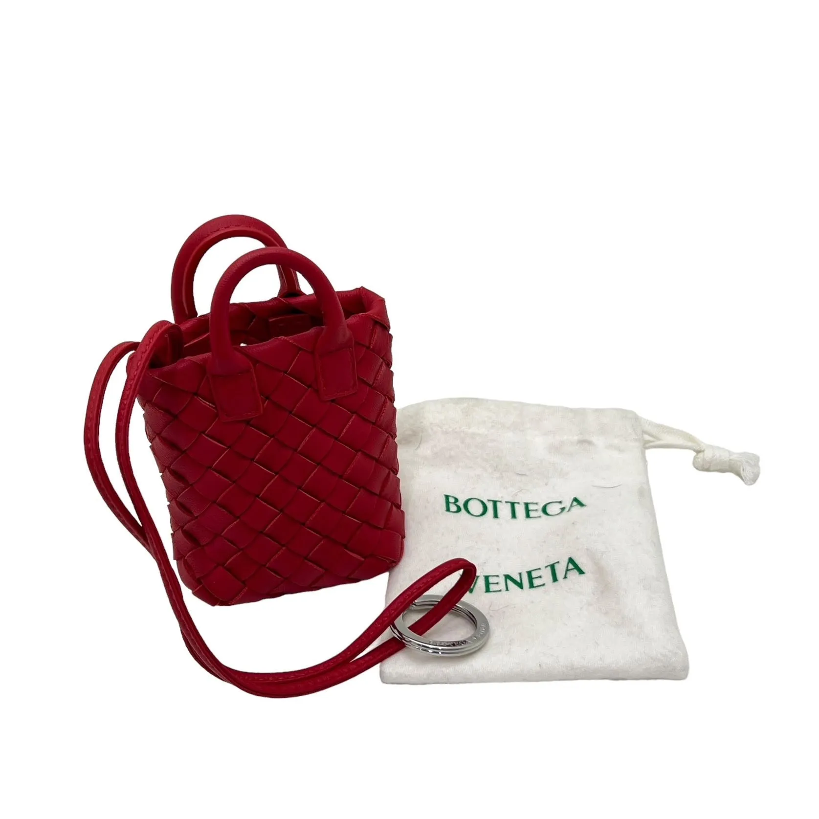 BOTTEGA VENETA PORTACHIAVI IN NAPPA INTRECCIATO