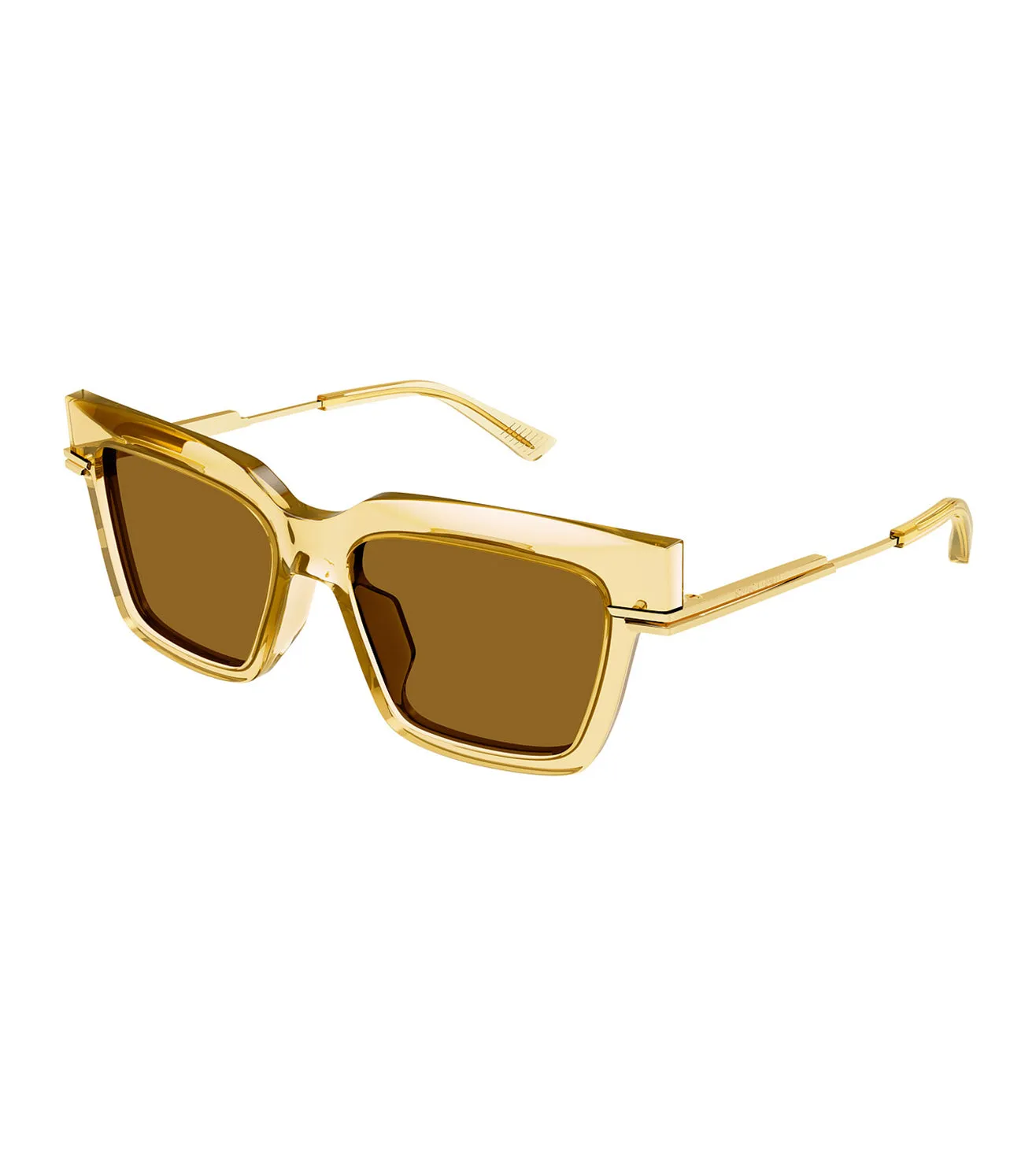 Bottega Veneta Women's Yellow Square Sunglasses