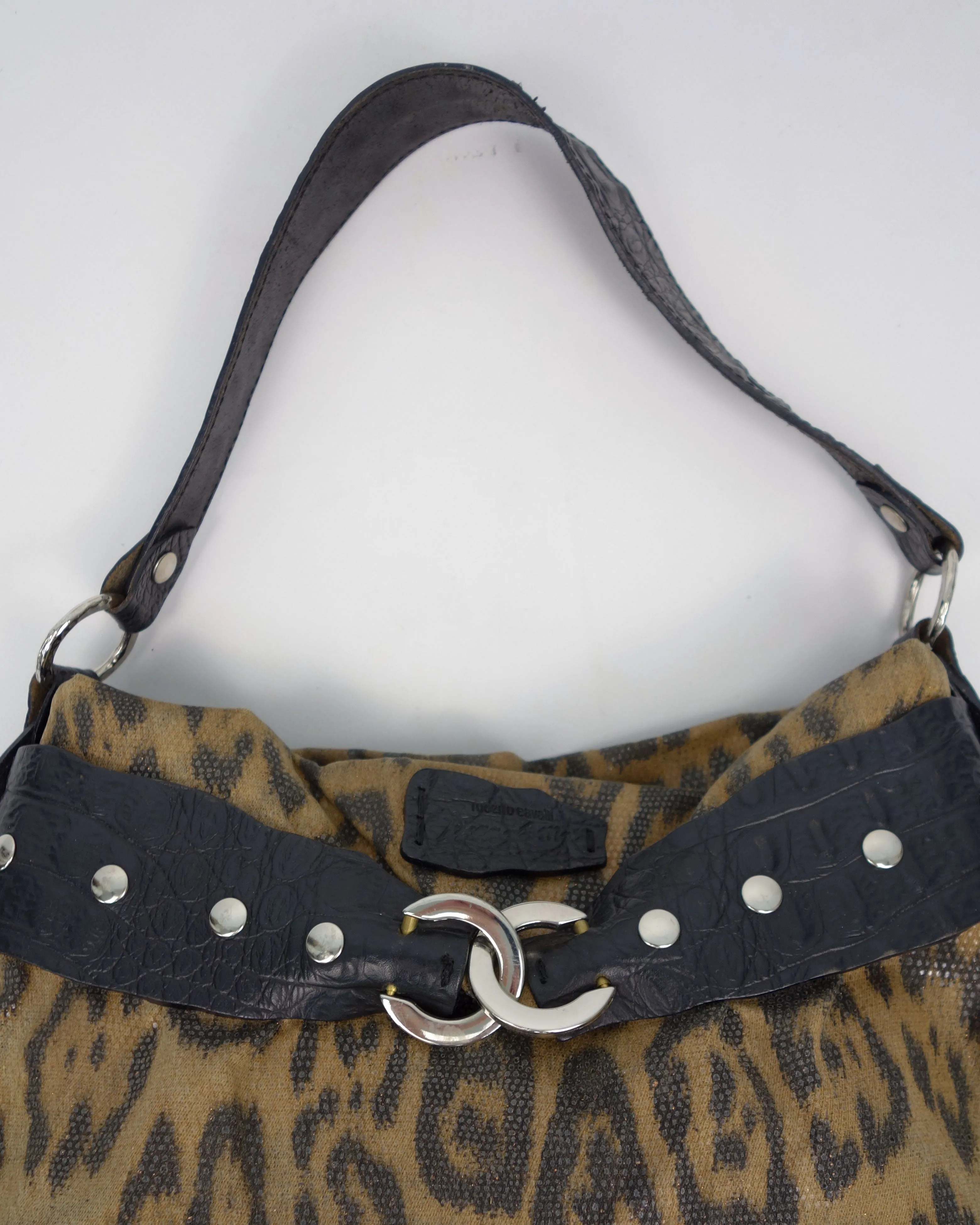 Cavalli Freedom Cheetah Print Leather Bag 2000's