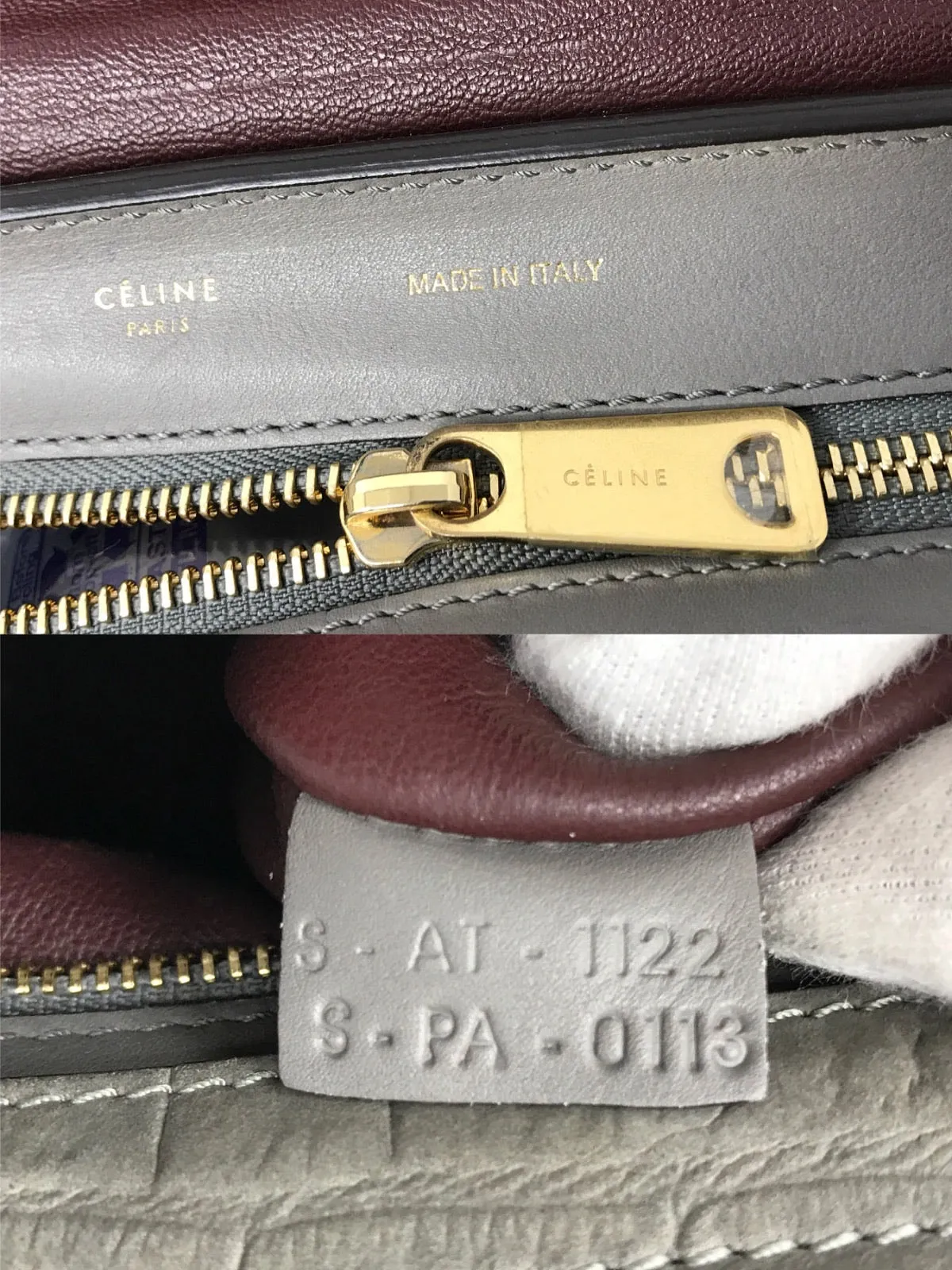 Celine Suede Croc Print Medium Trapeze Bag