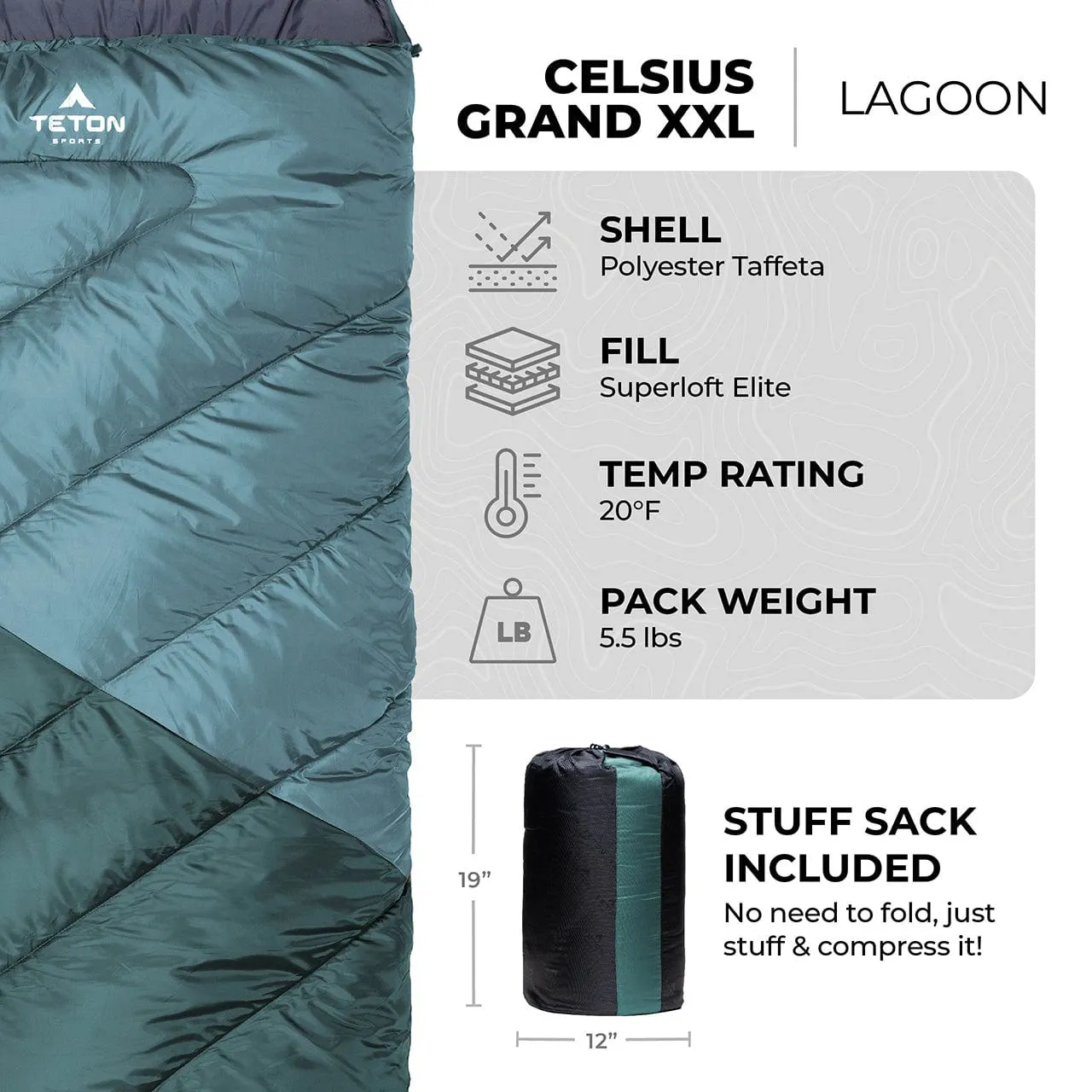 Celsius Grand XXL 20°F Sleeping Bag