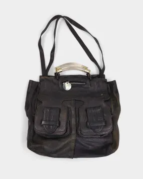 Chloé Saskia Big Faded Balck Leather Bag 2000's