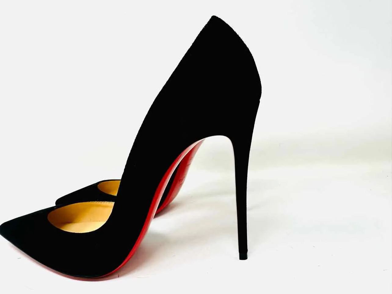 Christian Louboutin Size 10 Black Suede Designer W/ DUST BAG Pumps