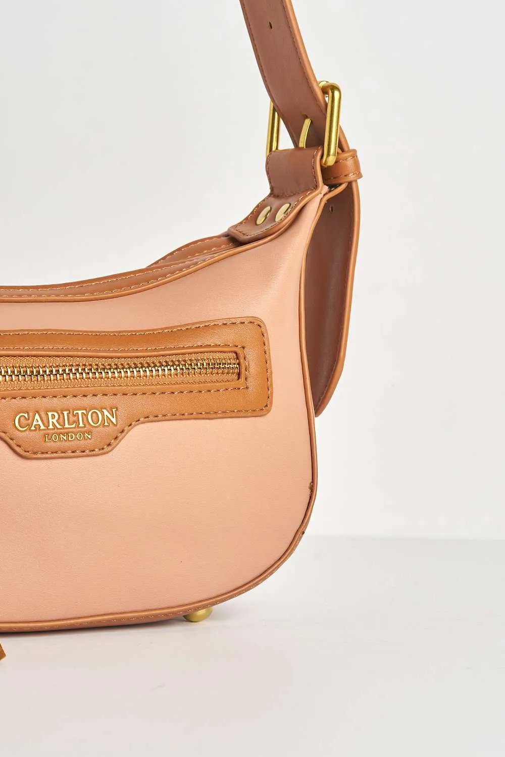 Cinna Horsebit Detail Cross Body Bag in Blush