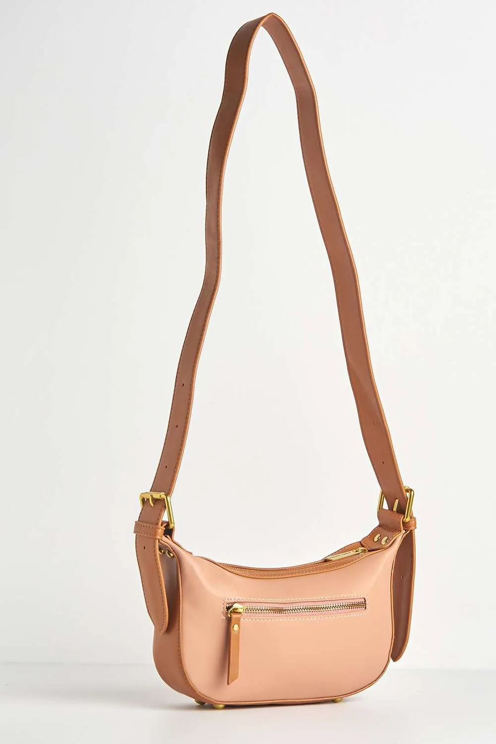 Cinna Horsebit Detail Cross Body Bag in Blush