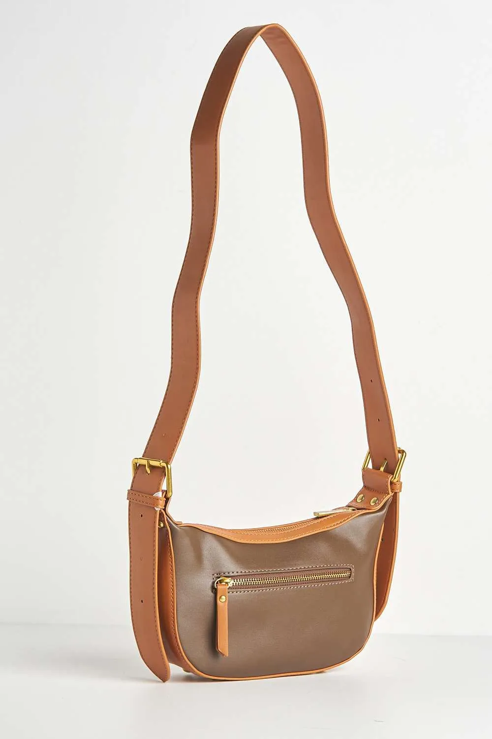 Cinna Horsebit Detail Cross Body Bag in Tan