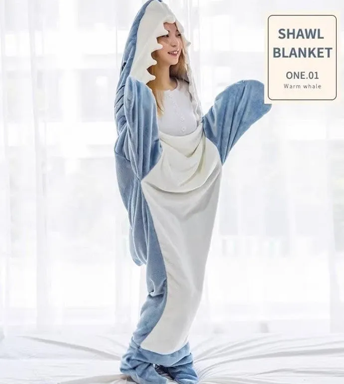 Cute Shark Shawl Blanket Sleeping Bag PN6213