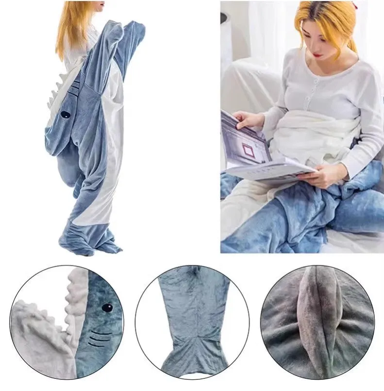 Cute Shark Shawl Blanket Sleeping Bag PN6213