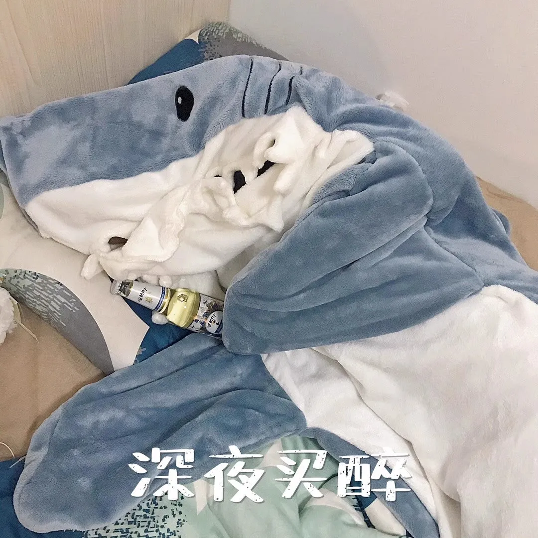 Cute Shark Shawl Blanket Sleeping Bag PN6213