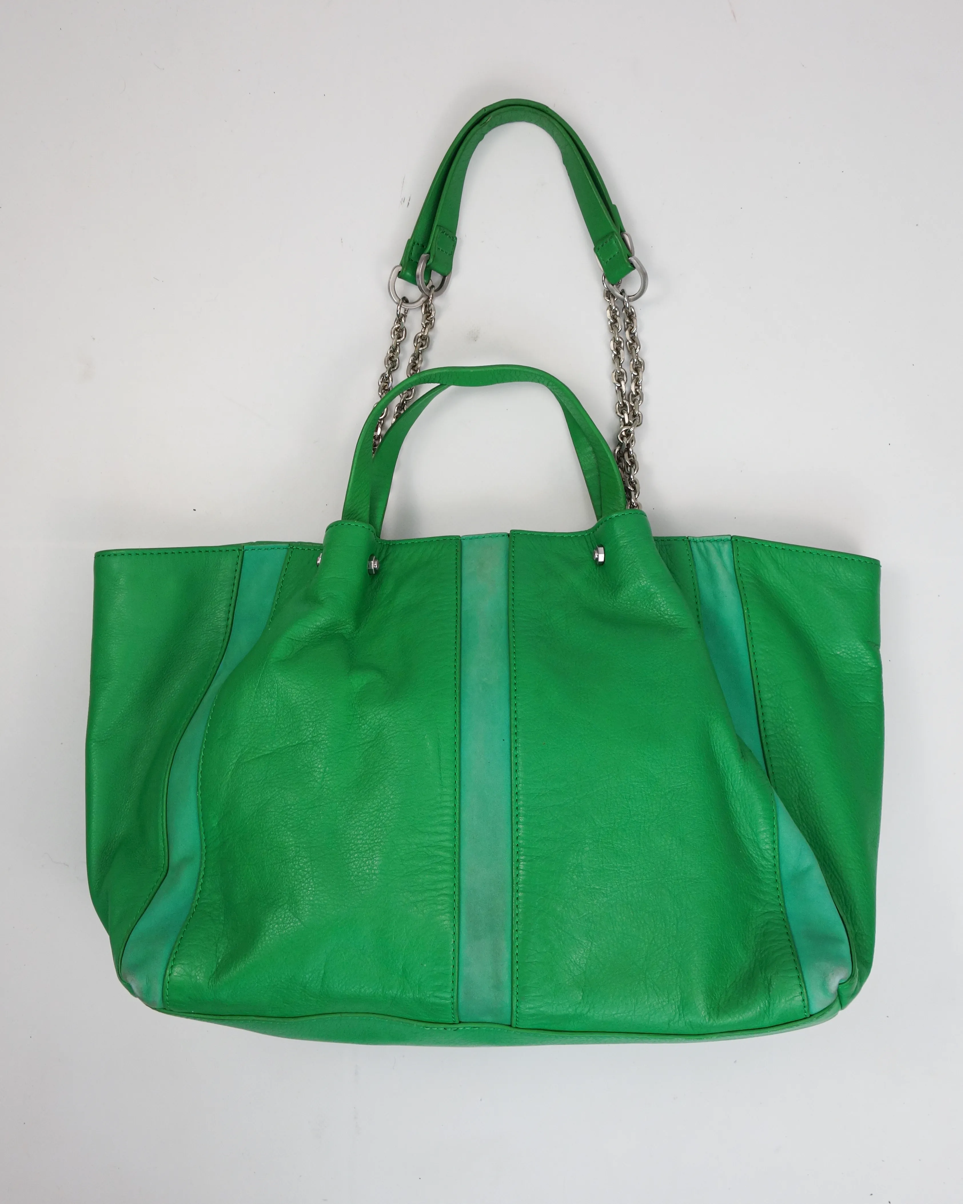 Diesel 2-Tone Green Leather Bag 2000's