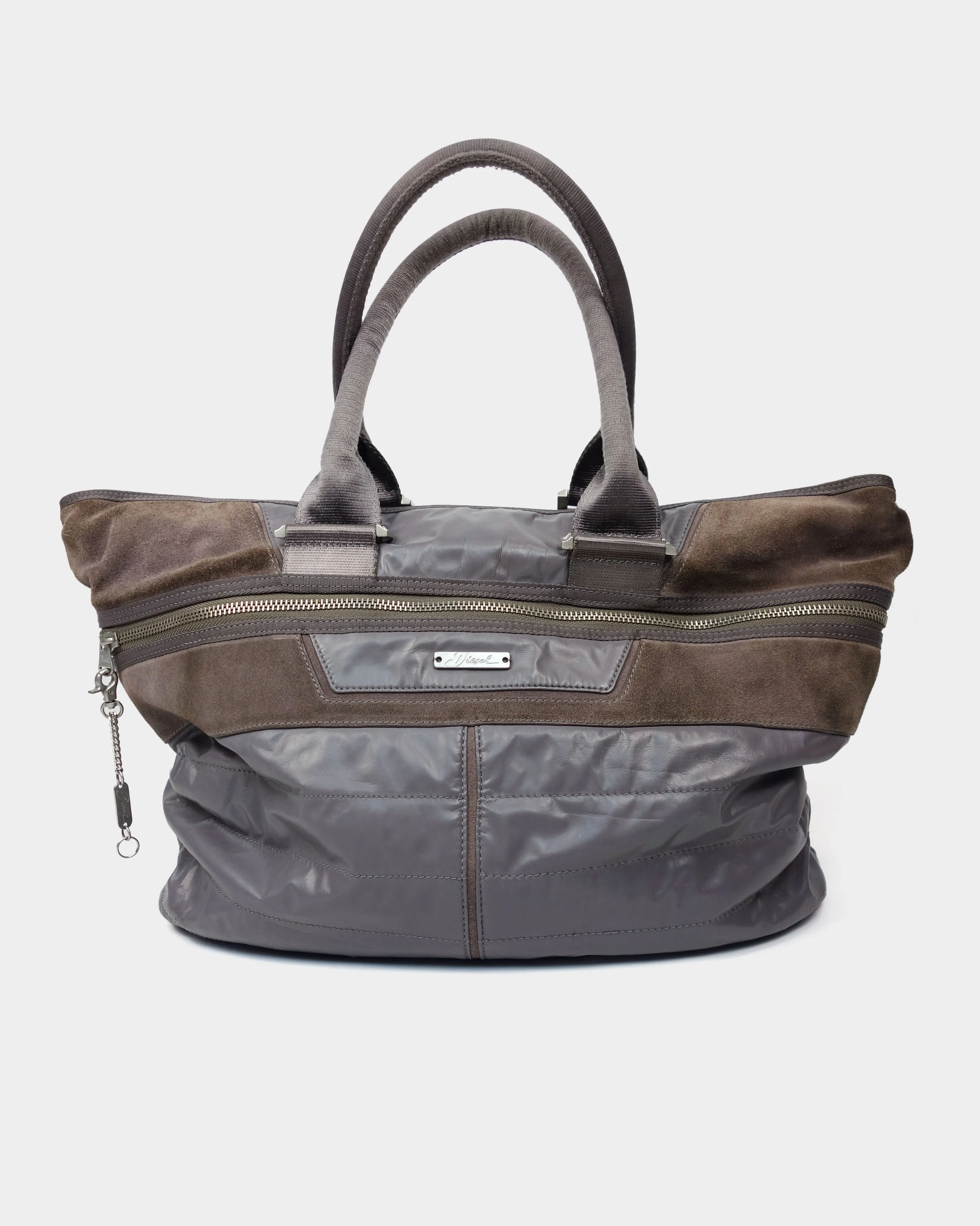 Diesel Padded 3-Texture Grey Bag 2000's