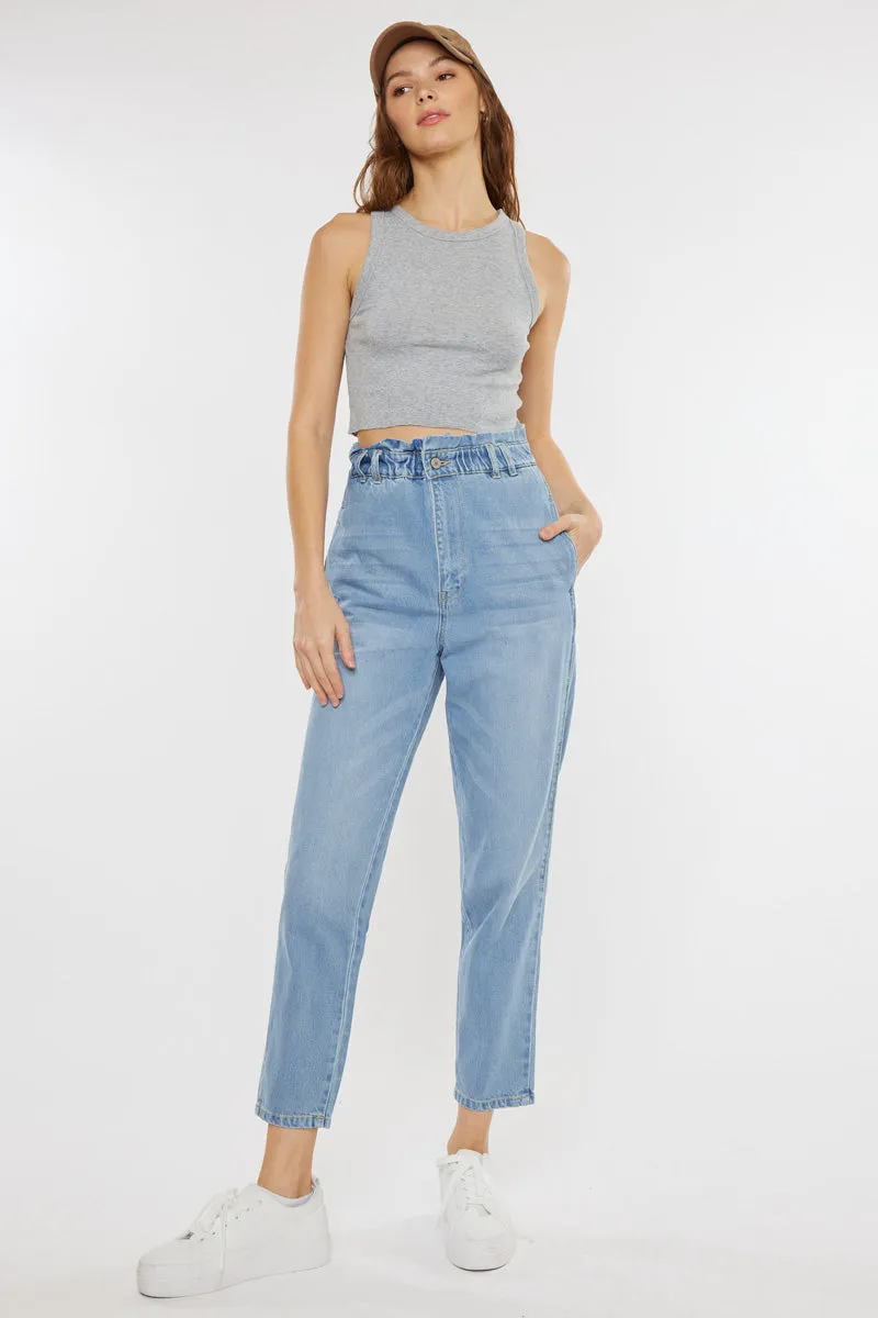 Dottie Ultra High Rise Paper Bag Slouch Fit Jeans