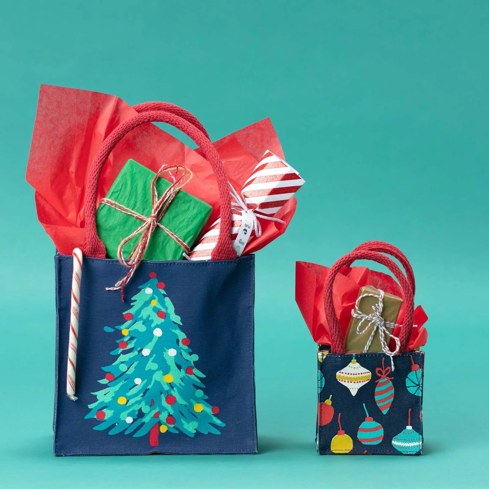 Eco-Friendly Abstract Christmas Tree Itsy Bitsy Gift Bag