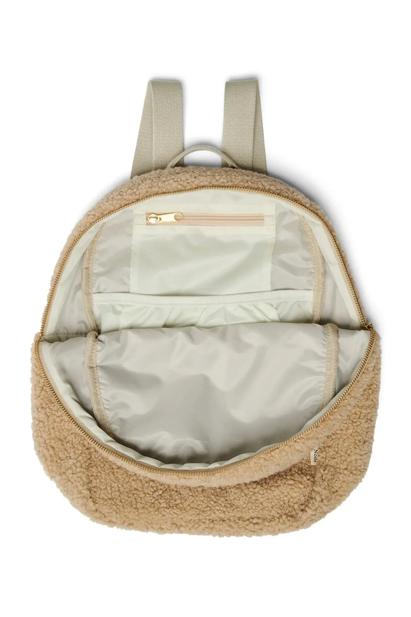 Ecru Chunky Teddy Midi Backpack