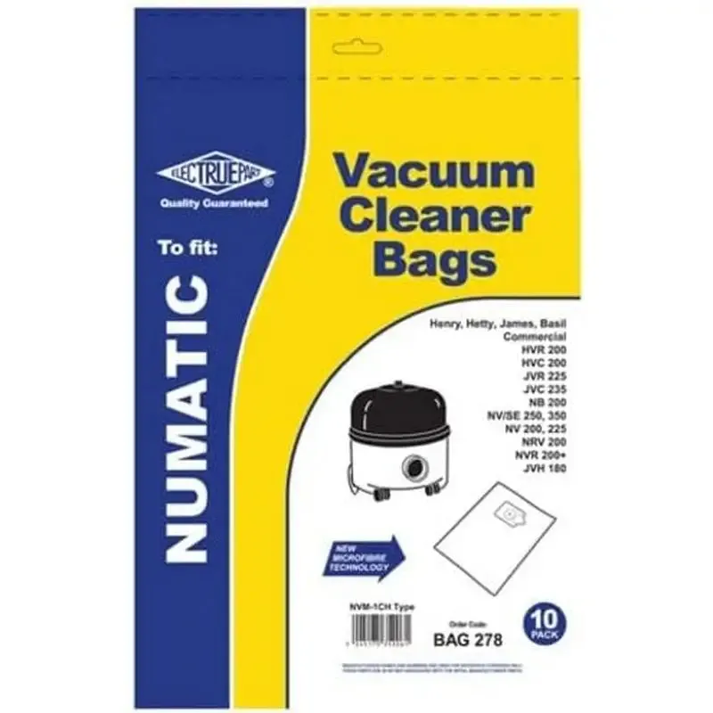 Electruepart Numatic Vacuum Cleaner Bags (HENRY / HENRY MICRO / HENRY TURBO / HENRY EXTRA / HETTY / JAMES / BASIL)