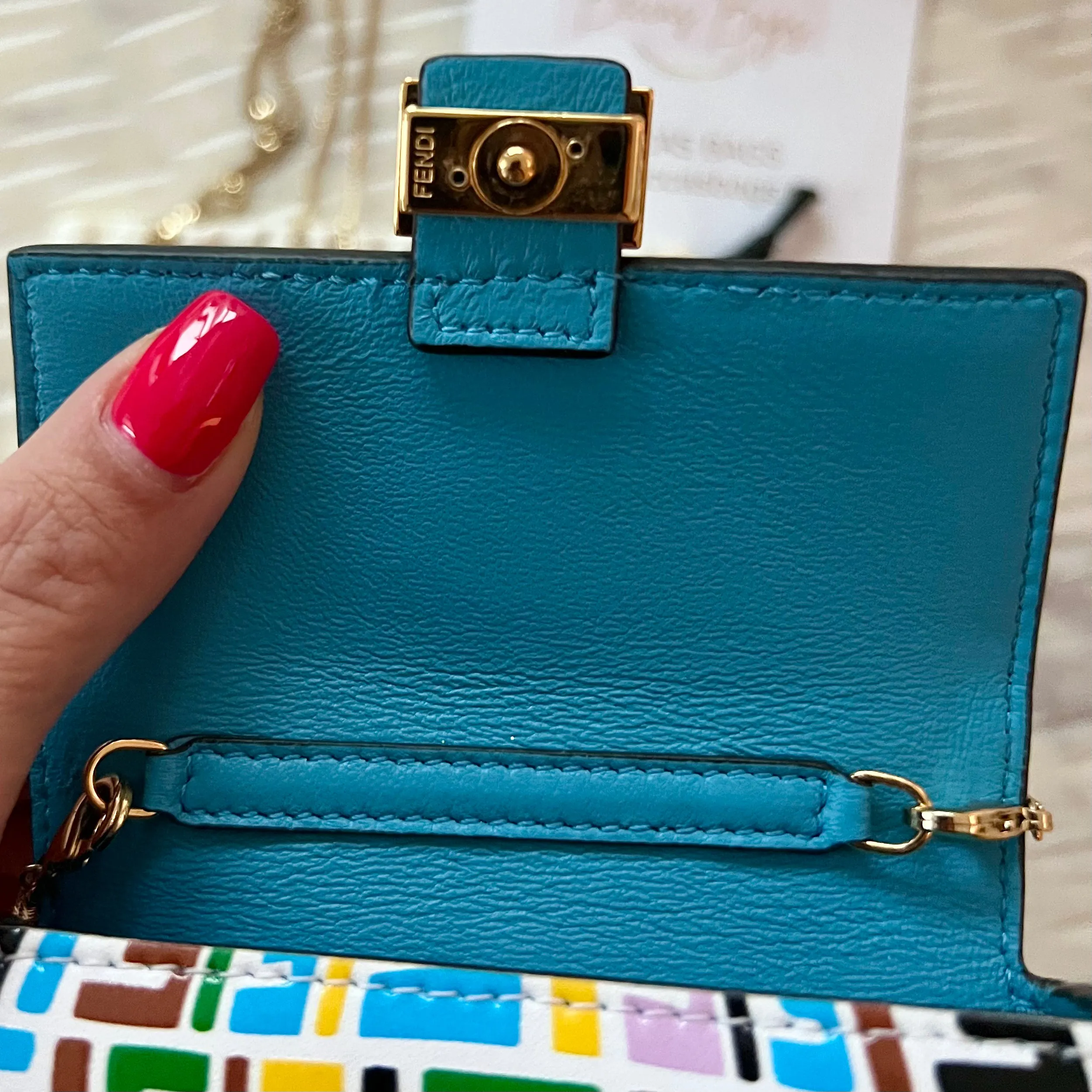 Fendi Baguette Fish Eye FF Charm Bag