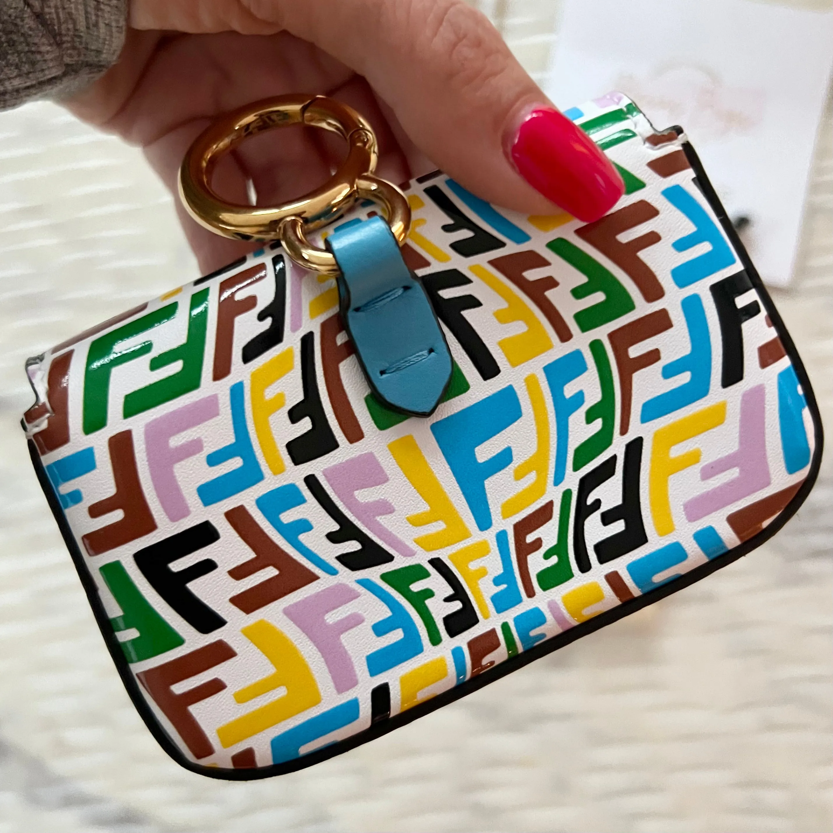 Fendi Baguette Fish Eye FF Charm Bag