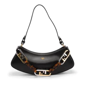 Fendi Black Calfskin O'Lock Swing Bag