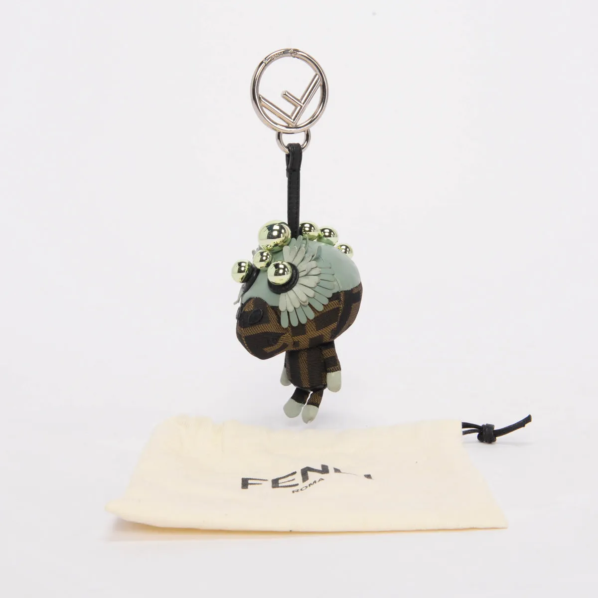 Fendi Tobacco Zucca Space Monkey Bag Charm