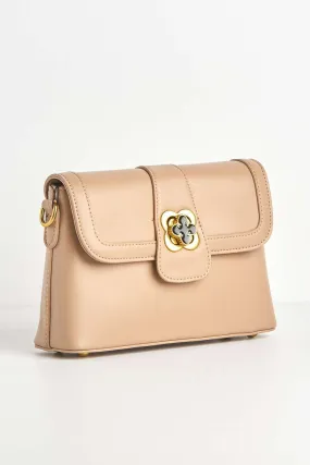 Floro Carlton Collecton Flower Brooch Clasp Bag in Blush