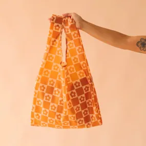 Flower Check Reusable Bag by Sunshine Studios