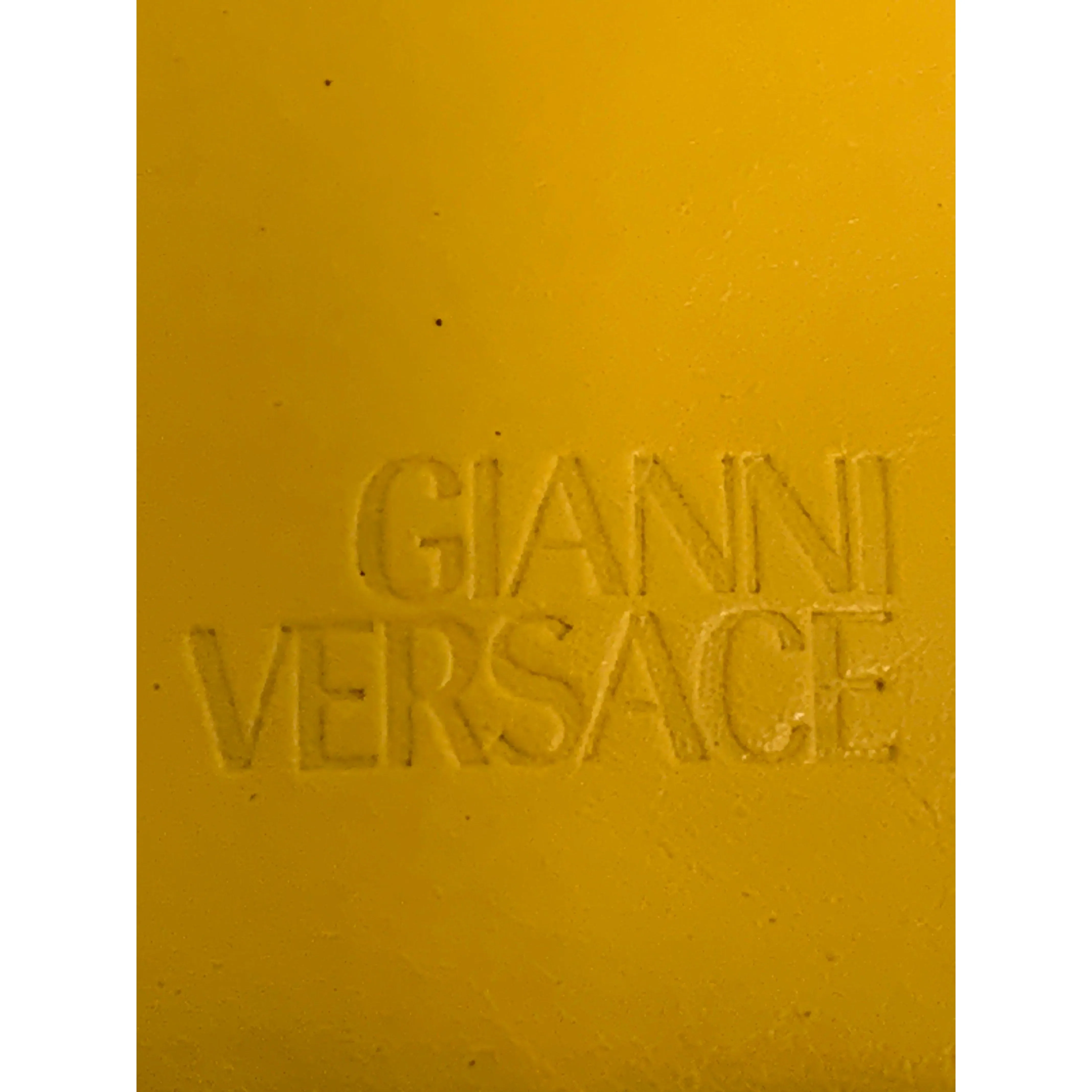 #GIANNI VERSACE/Hand Bag/YEL/Leather/Plain