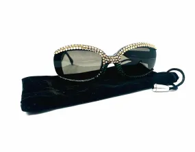 Green/Gold Bling Crystal Accessories W/ BAG! Sunglasses