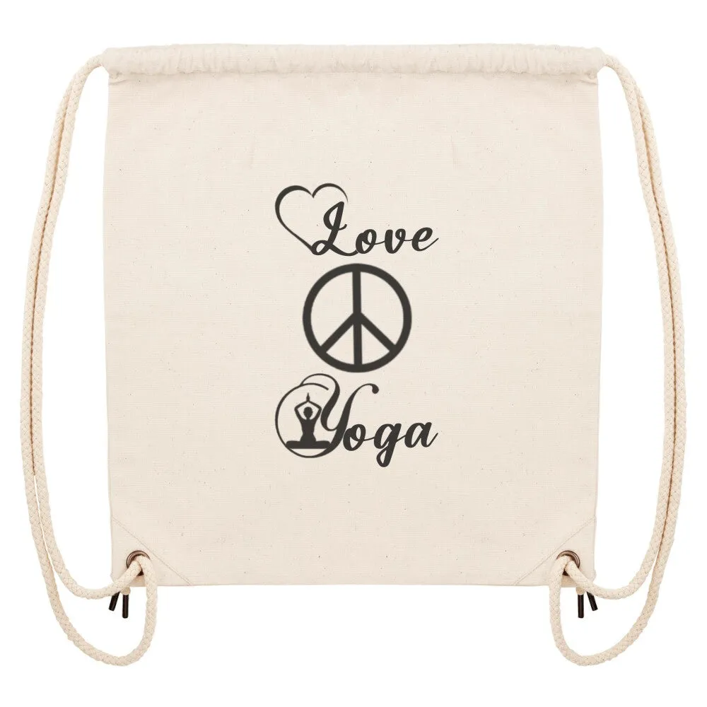 Gym Bag - Love Peace Yoga -