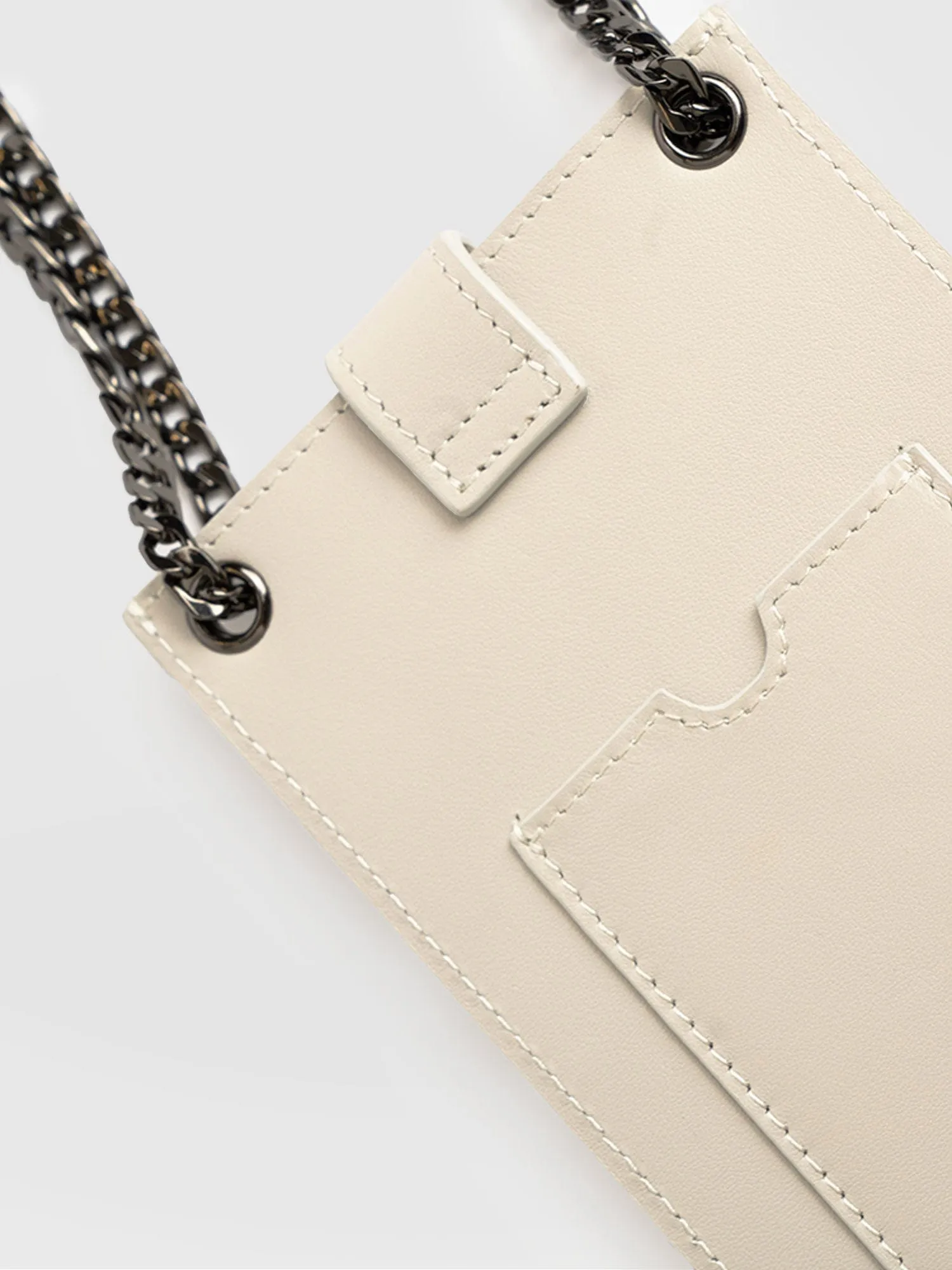 Hoxton Studded Phone Bag - Cream